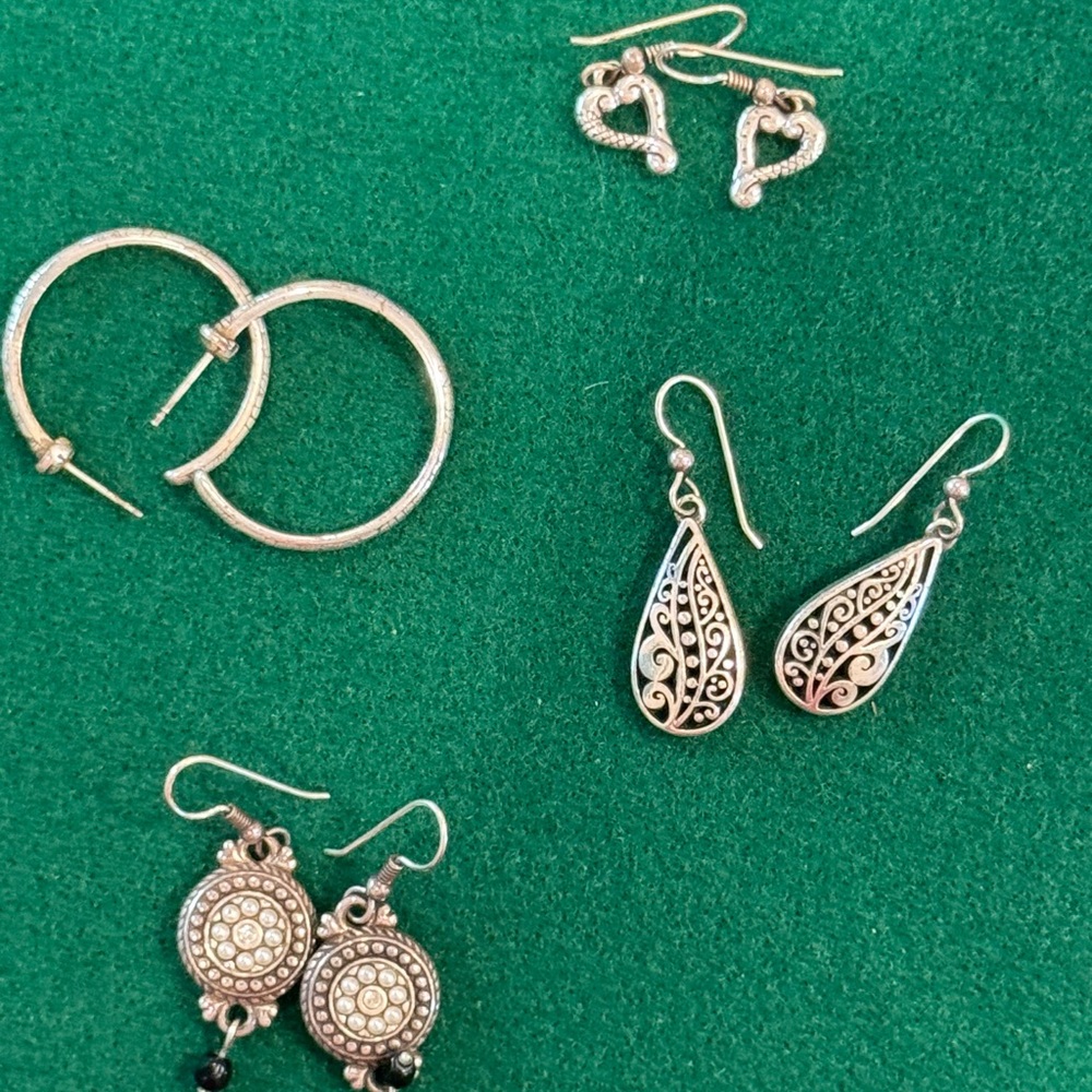 Vintage Brighton Silver and Gold Earring Collection Individually or All